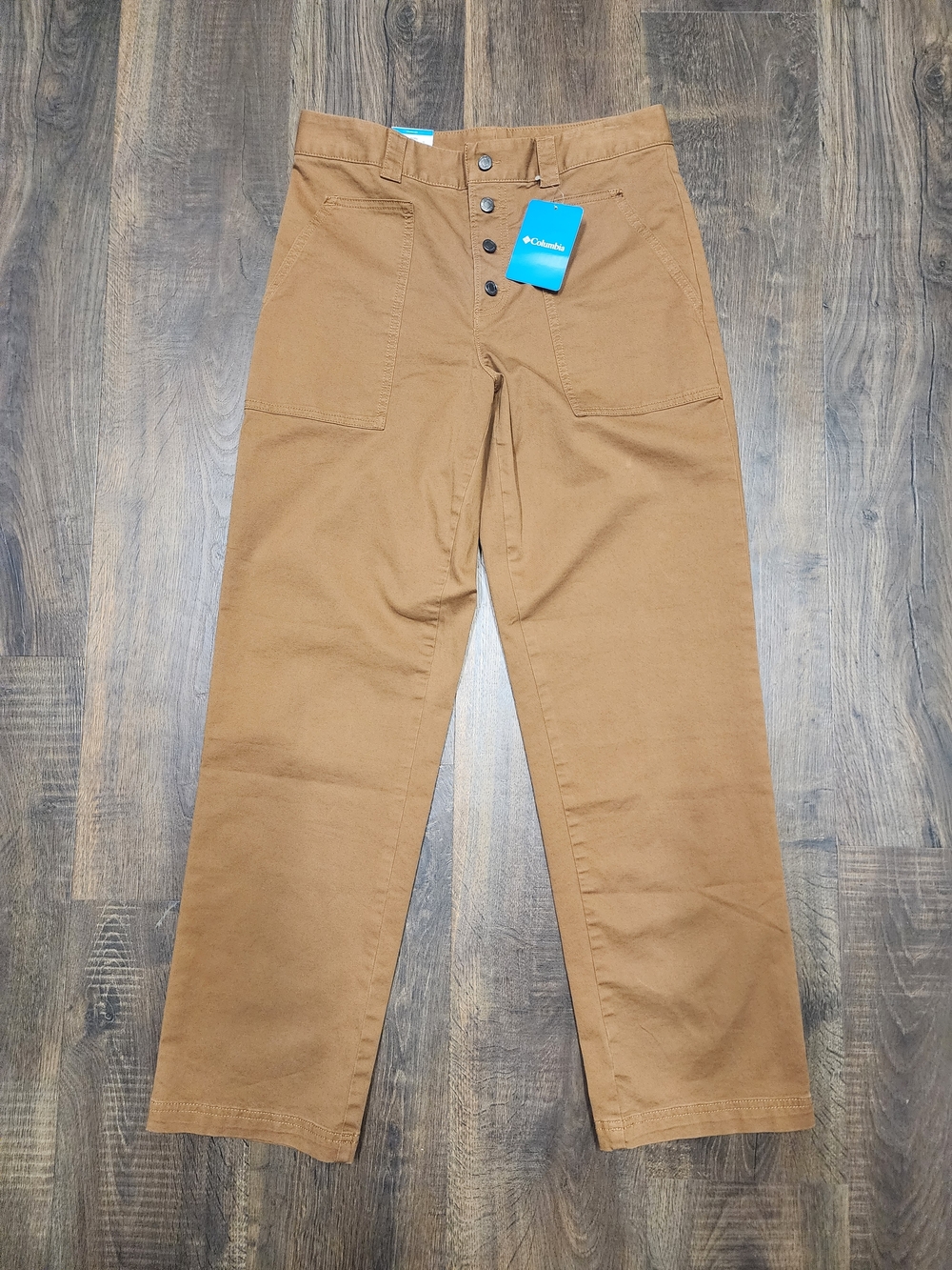 Columbia Women's Caramel Straight-Leg Pants with Button Fly